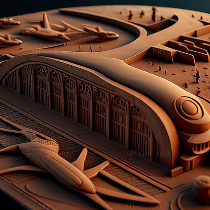 3D model Old Airport in Qatar (STL)